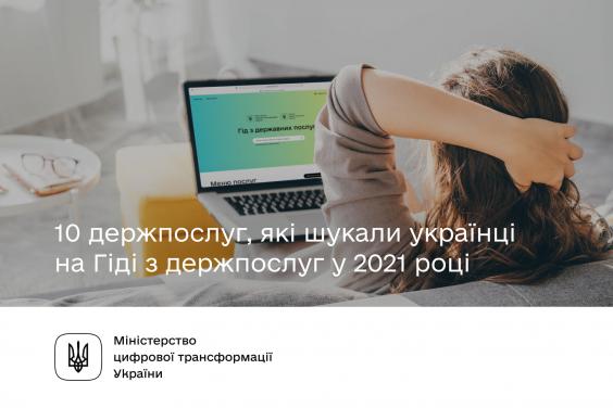 Топ-10 держпослуг, які шукали українці на Гіді з держпослуг у 2021 році