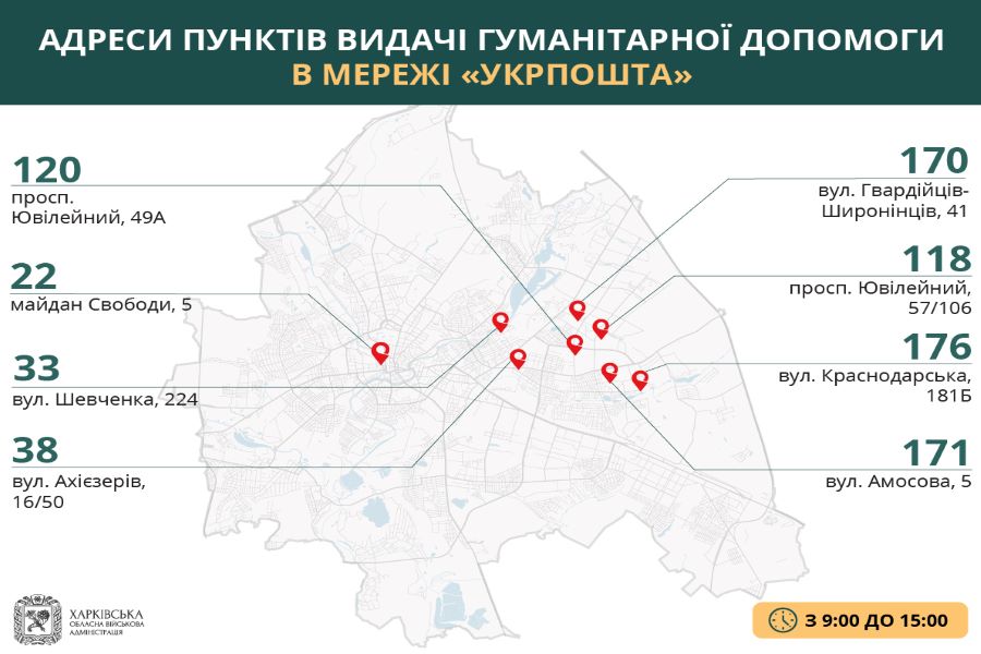 Змінилися пункти видачі гуманітарної допомоги