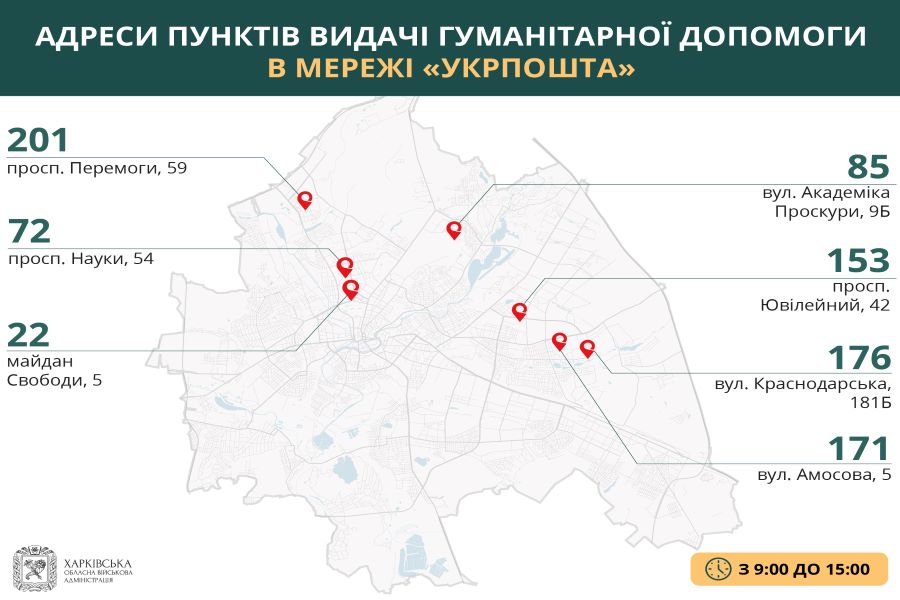 Де отримати гуманітарну допомогу в Харкові 1 травня