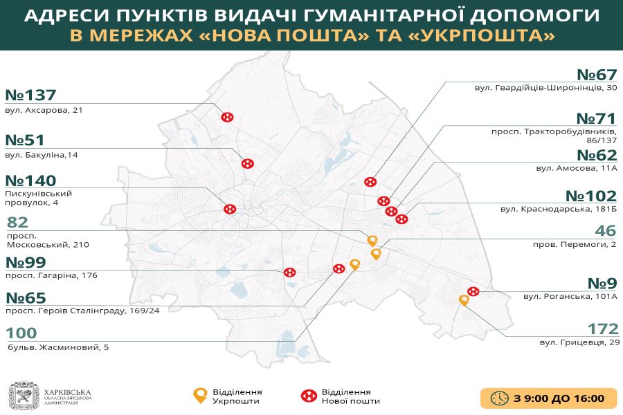 Где в Харькове получить гуманитарную помощь 25 мая