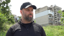 Олег Синєгубов відвідав місто Ізюм, яке вночі ворог обстріляв дронами-камікадзе